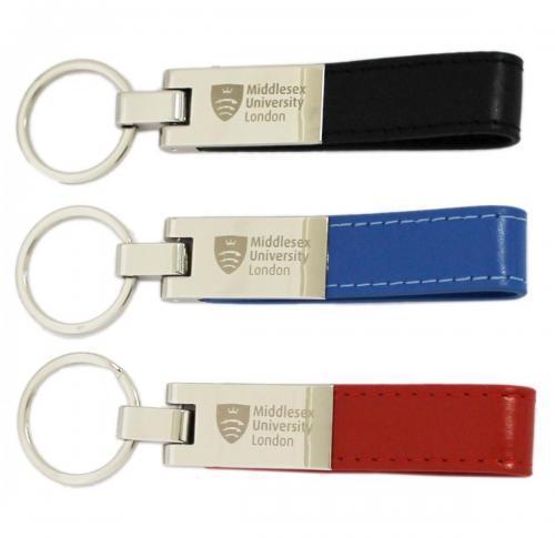 Promotional Premium Leather Loop Keyrings